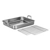 Tramontina Rectangular Roasting Pan with Basting Grill Stainless Steel 16.5-Inch,