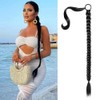 Long Braid Ponytail Extension with Elastic Tie Straight Sleek Wrap