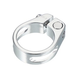 PATIKIL 31.8mm Cycle Bicycle Seatpost Clamp, Aluminum Alloy Seat Tube Clip Bicycle Quick Release Clamp for Mountain Bike Road Bike Gear Truck Bike Folding Bike Silver