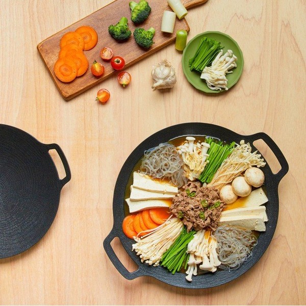 JAJU Non-stick coating griddle for induction_36CM, black black_FRFR / 자주
