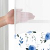 Gdmoon No Hook Flower Shower Curtain, Snap in Fabric Liner