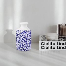 Cielito Lindo UVDTF Wrap - Beautiful Mexican Talavera & Embroidery Style Decals - for Barro Themed Party, Baby Shower, Wedding Decorations - Easy Peel and Stick DIY Craft(Blue*3)