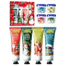 Crema de Manos Hidratante， Crema de manos navideña,Colección De Cremas De Manos Profundamente Hidratantes Y Nutritivas, Regalos ideal para Mujeres.