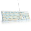 SbocKeeb Full Size Pink Typewriter Keyboard,104-Key Retro Punk Keyboard Round