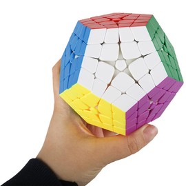 Willking 4x4 Megaminx Stickerless Speed Cube Master Kilominx 4X4 Pentagonal Speed Cube Dodecahedron Cube Puzzle Toy
