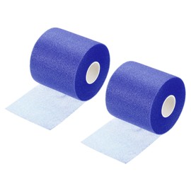 PATIKIL 30 Yard x 2.8 Inch Badminton Grip Cushion Wrap, 2 Pack PU Tennis Racket Grip Tape Backing Film Handle Anti Skid Cushion Accessories, Dark Blue