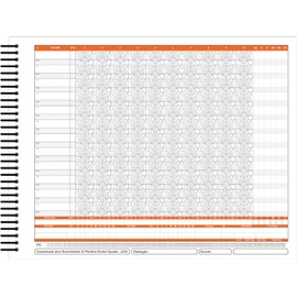Perfect Strike Baseball Scorebook with Rules and Scoring Instructions. Heavy Duty. Youth or Adult Baseball and Softball. LS-12:10. (1 Book)