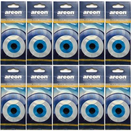 AREON Car Air Freshener Hanging Black Crystal Blue Eye Oriental Nazar Amulet Home 2D Paper Set Multi Pack of 10