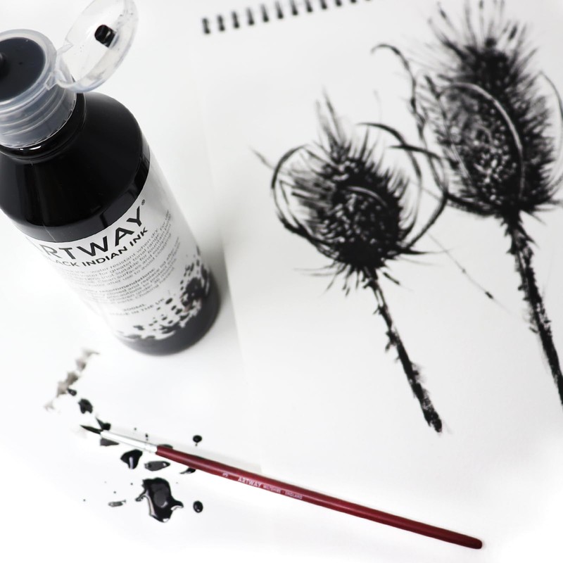 Artway Inchiostro di Indiano Nero - 300 ml - Ideale