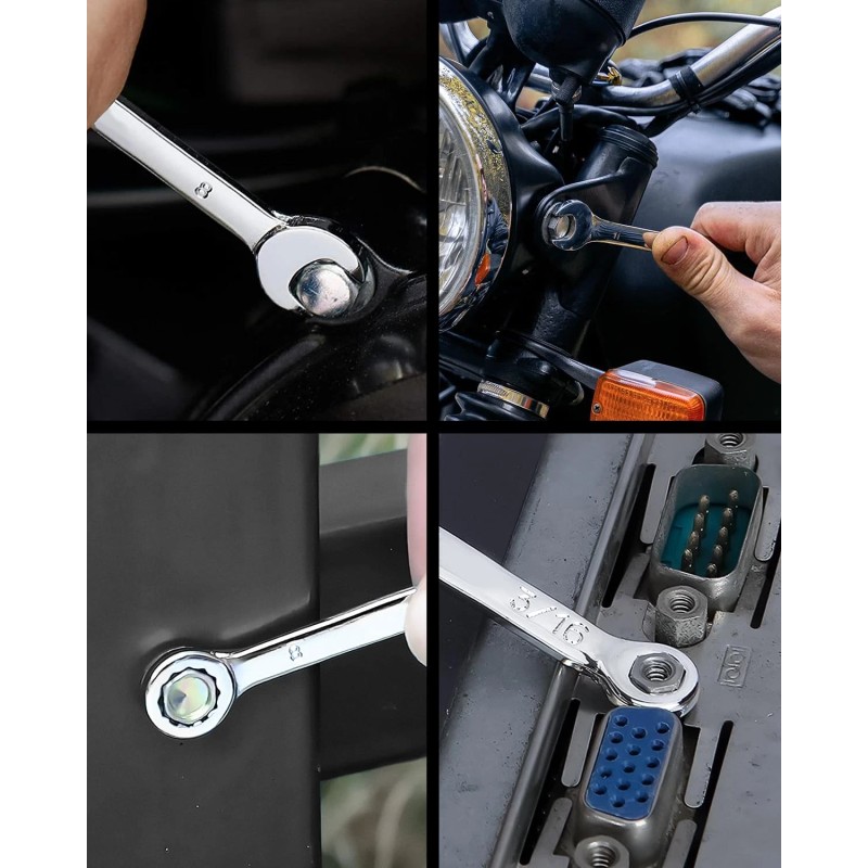 THYENTUL 20Pcs Small Wrench Set Mini Metric & SAE Ignition