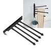Stainless Steel Swivel Towel Hanger Holder Black Rotating Movable Towel