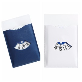 Parking Disc Car Truck Motorhome European Parking Sticker Glass (Pack of 2) Blue White with Half an Hour 7 x 12 (White)