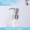 Fonveth Clear Glass Soap Dispenser with Brushed Nickel Pump, 10