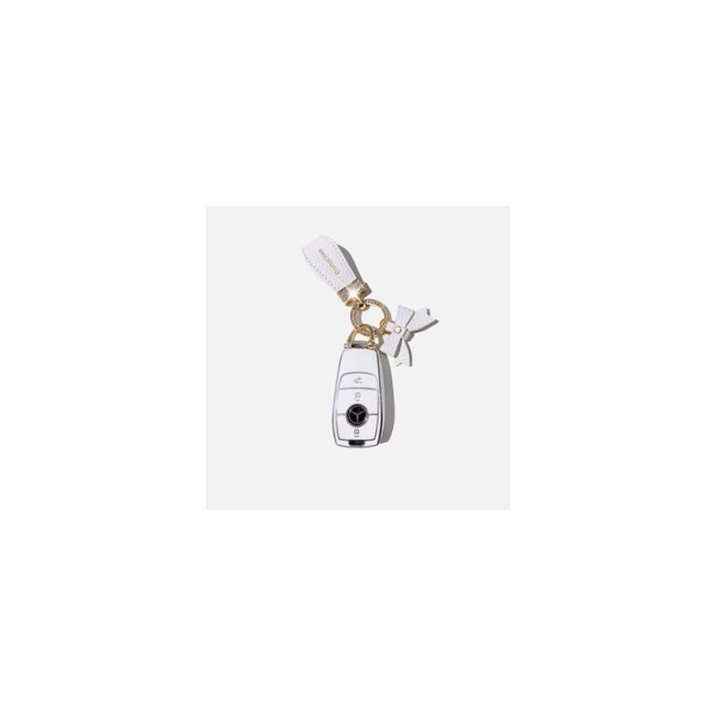 BLOOM SPIRITS Women's Ribbon Glitter Key Ring Cute Korean Cute