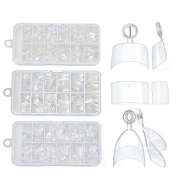 Almond Gel Nail Tips, False Nails, Almond Shape