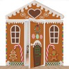 4Pcs Gingerbread House Door Cover Christmas Gingerbread Door Decorations Ginger