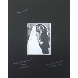 18x24 Black Signature and Autograph Picture Mat for 11x14 Picture. Weddings, Baby Showers, Reunions