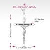 ELEGANZIA Sterling Silver Crucifix Necklace Women Cross Necklace for Men