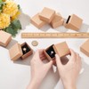 BENECREAT 24 Pack Ring Box 5x5x3cm Kraft Brown Square Cardboard
