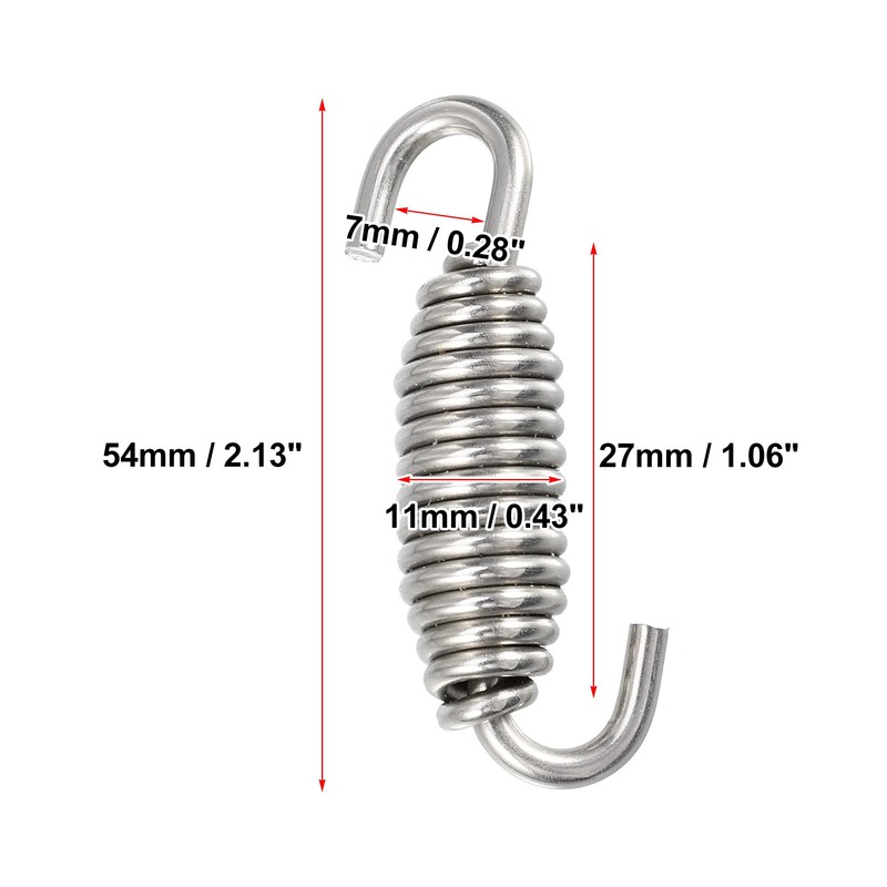 A ABSOPRO 2 Piece Exhaust Pipe Spring Exhaust Springs Motorcycle