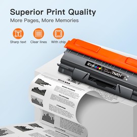 E-Z Ink TN431 Toner Cartridge Compatible for Brother TN431 TN-431 TN433 TN436 to Use with Brother HL-L8360CDW HL-L8260CDW MFC-L8900CDW MFC-L8690CDW Printer (Cyan, Yellow, Magenta, Black, 4 Pack)