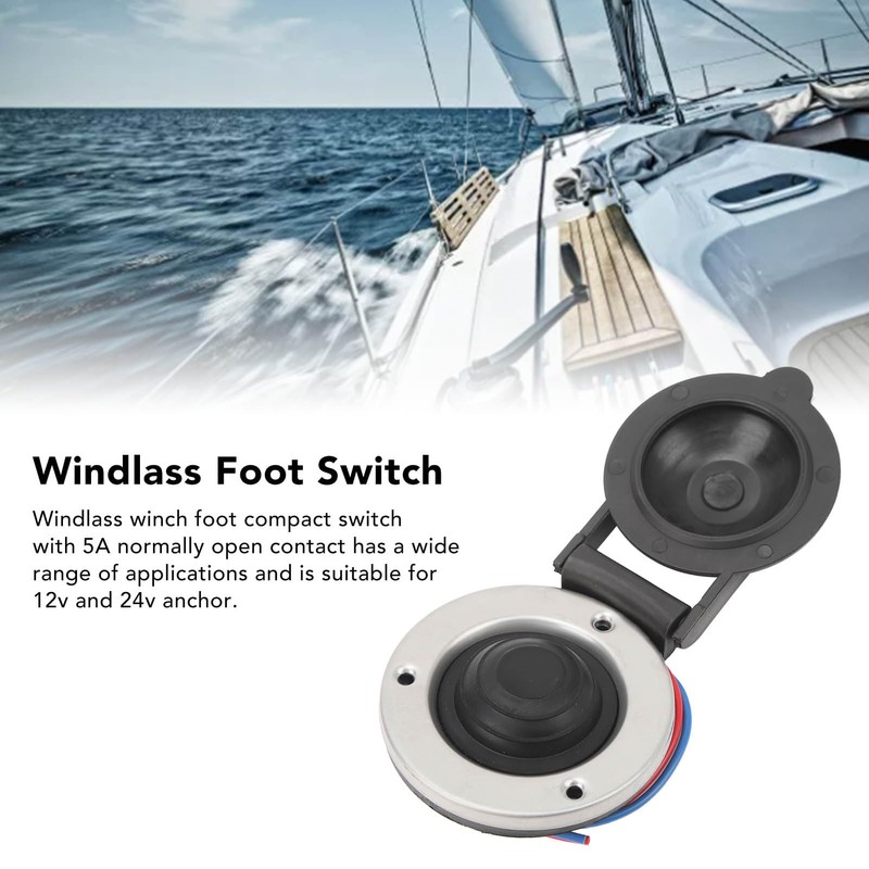 XTevu 2Pcs Windlass Foot Up Down Switch, Rustproof Sturdy Safety