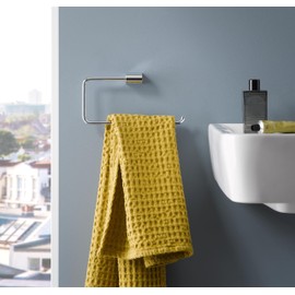 KEUCO Metal Towel Ring High Gloss Chrome Round Bathroom Guest Toilet Wall Mounted Towel Rail Smart.2