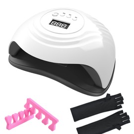 UV LED Nail Lamp UV Light for Nails Dryer with 3 Timers Professional for Nail Art Tools Accessories with a Pair of UV Gloves and 2 Toe Separators