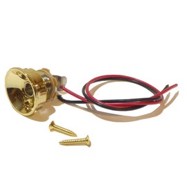 Wired Telecaster electric guitar jack socket and plate in gold