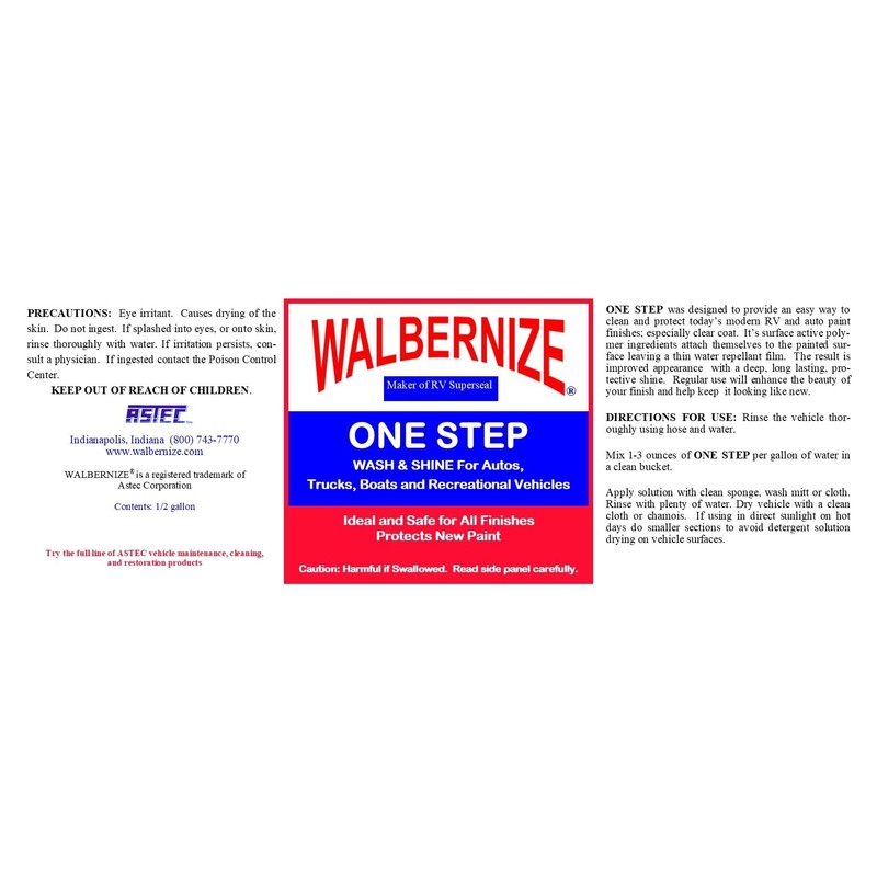 Walbernize One Step Wash & Shine Concentrate - 1/2 Gallon