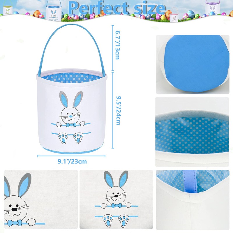 Dvaorc 8 Pack Easter Bunny Bag Rabbit Ear Easter Basket