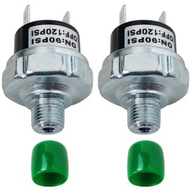 2pcs Air Pressure Switch 90-120 PSI Pressure Switch 1/8"-27 NPT DC 24V 12V Pressure Switch Air Compressor Pressure Switch 120PSI Pressure Switch DC by Qblahip New