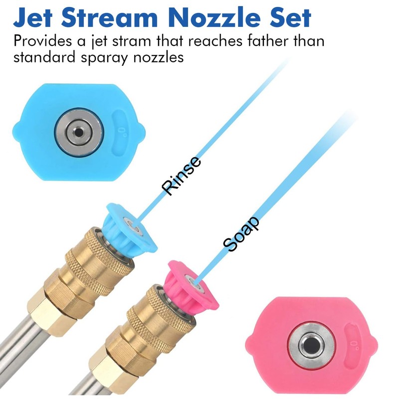 Gasea 7 Pcs Pressure Washer Spary Nozzles Tips, 1/4 Inch