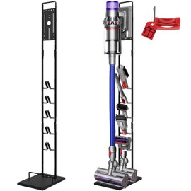 Lasvea Lasvea Vacuum Stand for Dyson V6, V7, V8, V10, V11, V12, V15 Cordless Cleaners - Heavy Base Metal Bracket Holder with Trigger Lock, On/Off Control Clamp, Accessory & Attachment Storage