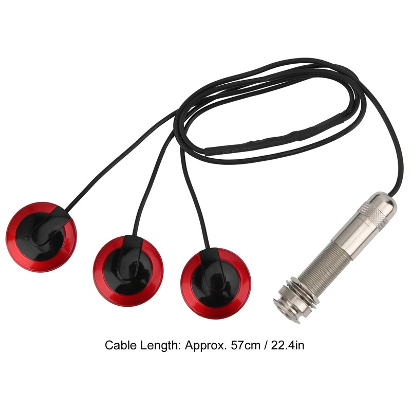 Guitar Piezo Pickup Transducer Removable for Acoustic Guitar Ukulele Thumb