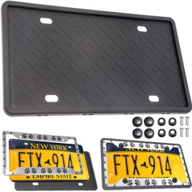 International Tie Silicone License Plate Frame Holder for License Plate and Decorative License Plate Frame