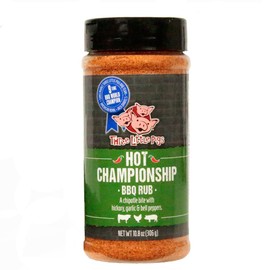 Three Little Pigs Kansas City Hot Championship BBQ Rub All Purpose 10.8 Ounce Bottle