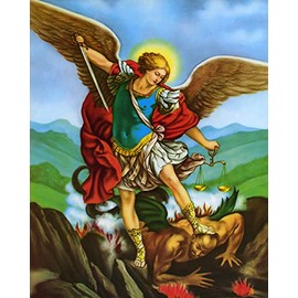 Catholic print picture - St. Michael - 8" x 10" ready to be framed