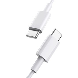 MYFON USB C to USB C Cable, Type C to Type C Cable, 2 Pack [3.3FT, 6.6FT], Fast Charging, High Speed Data Transfer, Android Phone Cable and More, Trustable (White)