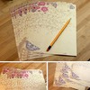 GLKTOPO 80 Sheet Vintage Floral Stationry Paper, Letterhead Writting Notes