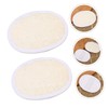 Healeved 2pcs Natural Loofah Pads Lanyard for Gentle Exfoliation Soft