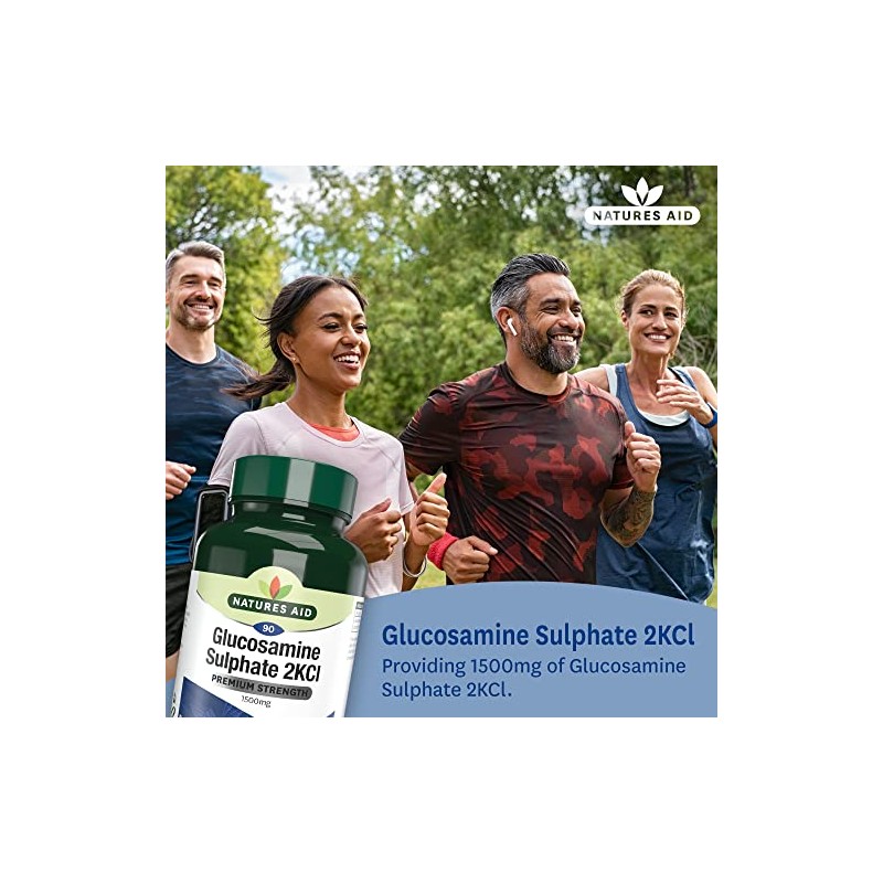 Natures Aid Glucosamine Sulphate 1500 mg, High Strength, Salt Free,