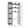 IRONCK Over The Toilet Storage with 8-Titer Shelf, Mass-Storage Side