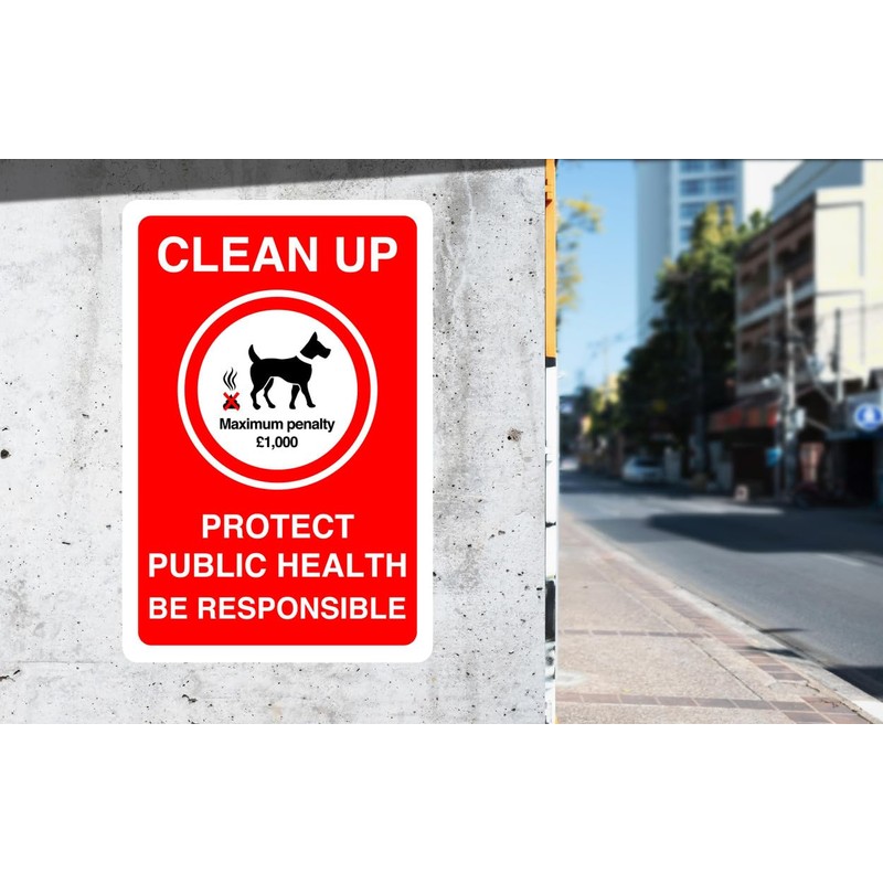 Safety First Display LTD Clean up dog fouling sign -