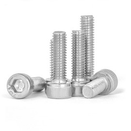 10-32 × 1" Socket Head Cap Screw, Allen Socket Drive, Stainless Steel 18-8 (304), Full Thread, 50PCS