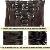 22Inch Long Straight Wavy Hair Extension 7Pcs/Set 16 Clips High