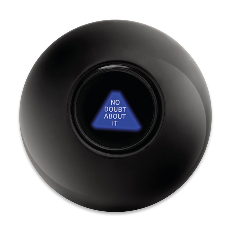 Mystic 8 Ball - Fortune-Telling Magic Ball, Black