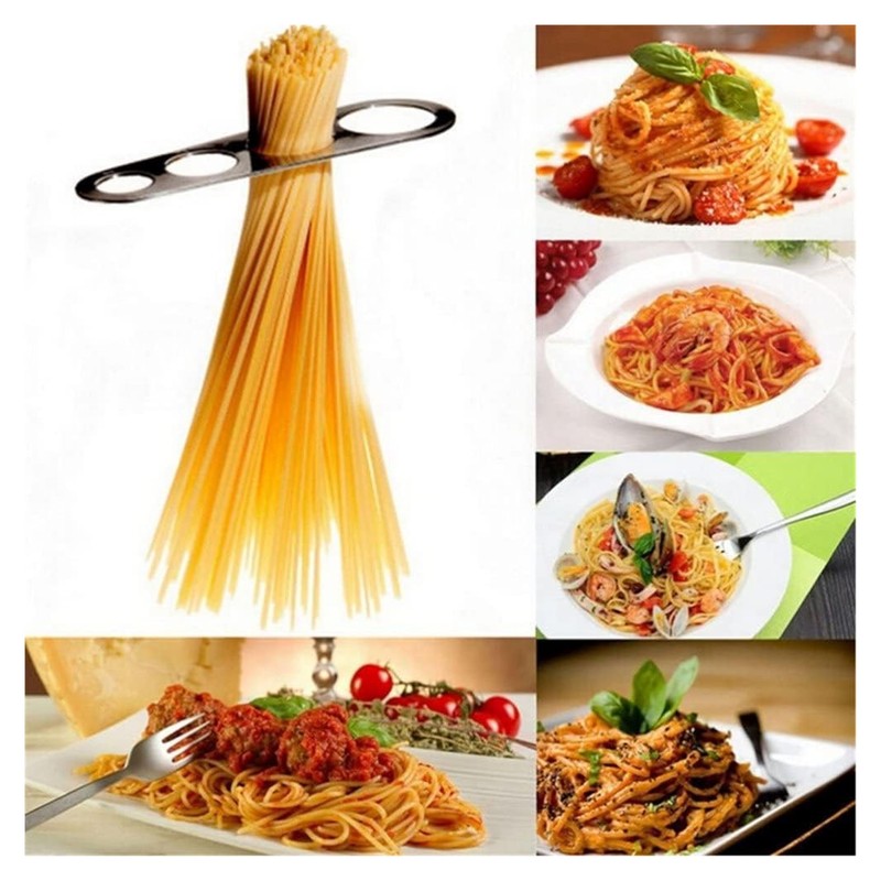 2 Spaghetti Scoops; Stainless Steel Spaghetti Measure Pasta Measure Kitchen