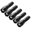 OxiQmart 5PCS 10000LM Zoomable LED 18650 Flashlight Focus Torch Lamp