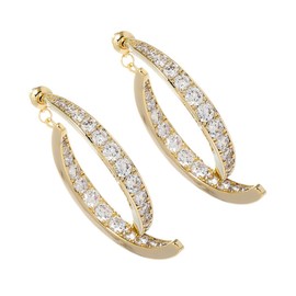 Healeved 1 Pair Elegant Earrings for Women Cross Design Ear Drops All Match Fashion Jewelry for Beautiful with Luster for Daily Wear and Special Occasions